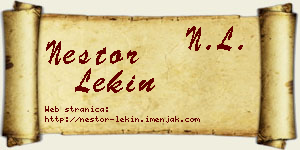 Nestor Lekin vizit kartica